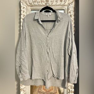 Express Gray City Shirt Blouse XL